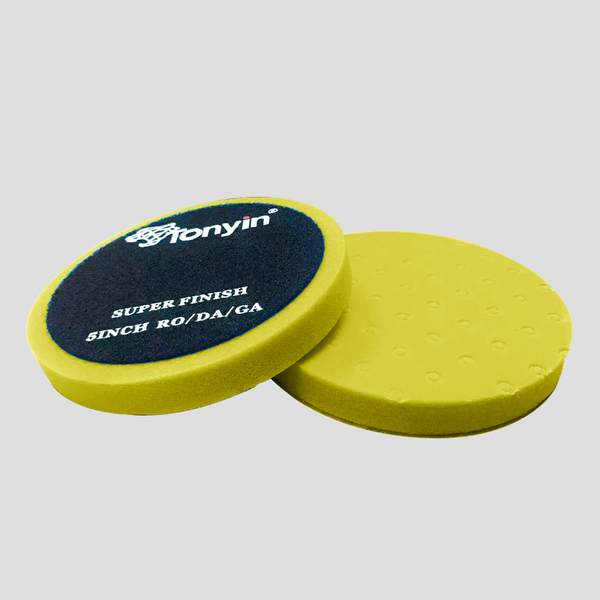 Flat Foam Pad 5" Jaune (Medium Cut,without Hole)