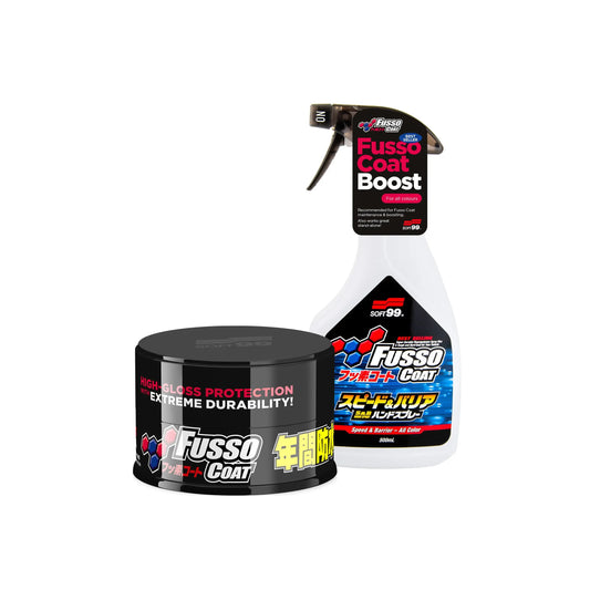 Fusso Coat 12 Mois Cire Foncé + Fusso Coat Speed & Barrier Soft99