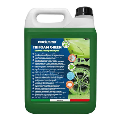 Trifoam Shampoing avec mousse active bleu fuchsia vert ou jaune Fra-Ber