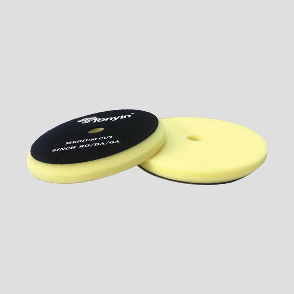 High Pro Foam Pad 5" Jaune (Medium Cut,with Hole)